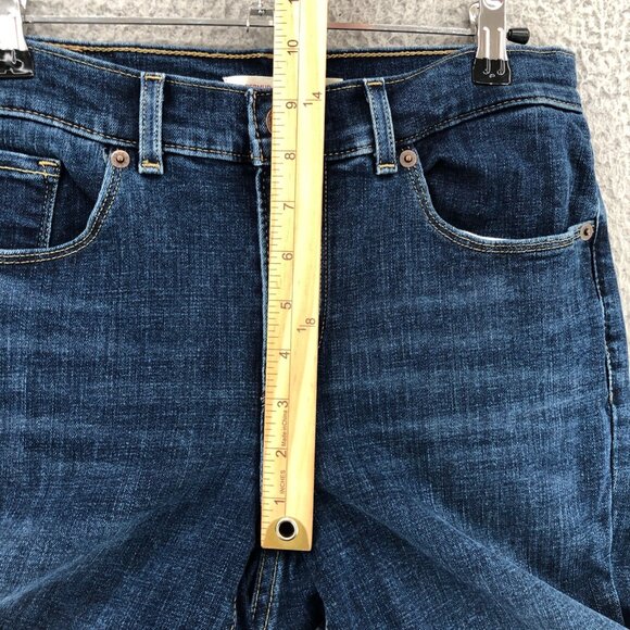 Levis Shorts Women 27 Blue Dark Wash Denim Bermuda Stretch Jean Everyday Walking - Picture 11 of 15
